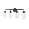 Z-Lite Delaney 4 Light Vanity, Matte Black & Clear 471-4V-MB - alternate 4